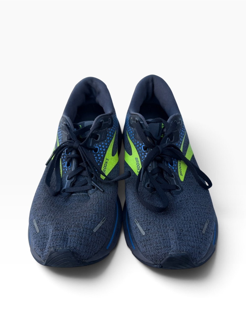 Brooks Navy and Lime Green Men's Athletic Running Shoes